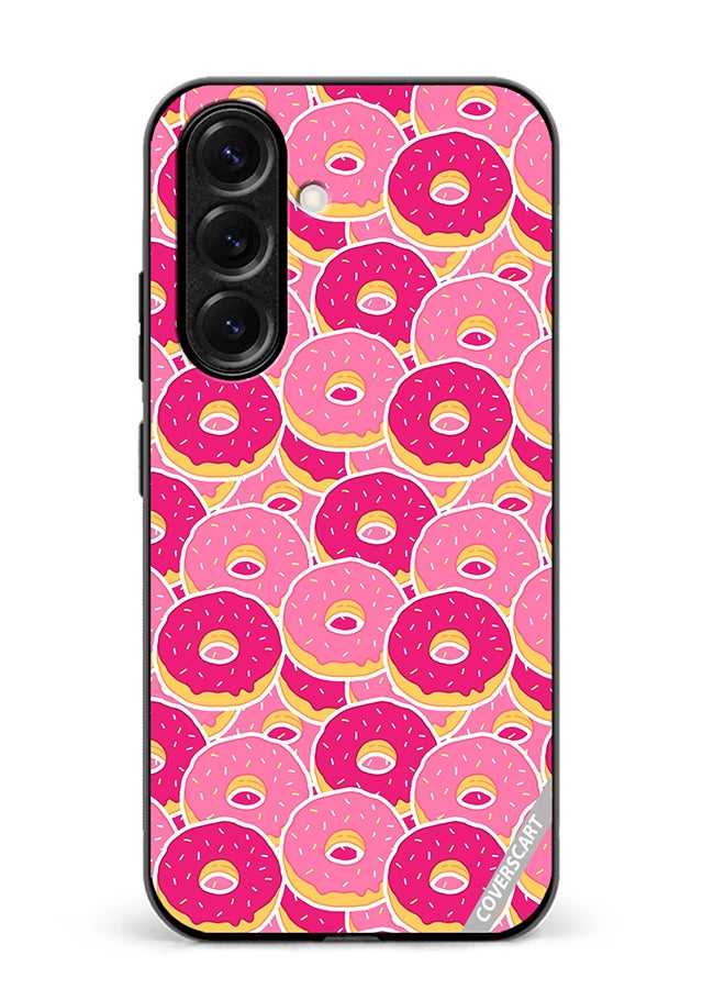 VR CREATIVE Protective Case Cover For Samsung Galaxy S25 Pink Donuts Design Multicolour