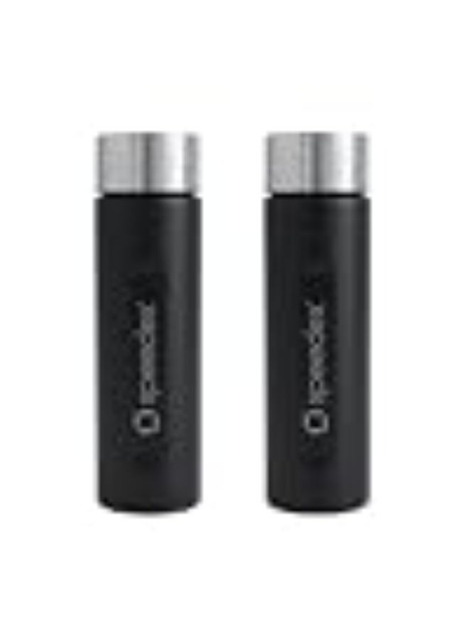 Speedex Black Stainless Steel Water Bottle 1 Litre Set of 2 | Single Wall Water Bottles | BIS Approved Reusable Bottles for Kids & Adults | School, Office, Gym & Travel - Image 1