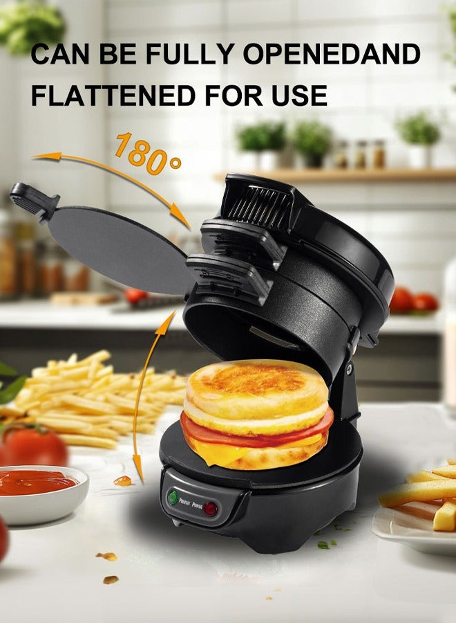 sokany Breakfast Sandwich Maker with Egg Cooker Ring,Customize Ingredients, Multifunctional Burger Press Machine,Non-Stick Coated Plates & Indicator Light,Perfect for English Muffins, Hamburgers,Croissants, Mini Waffles,SK-08033  - Image 2