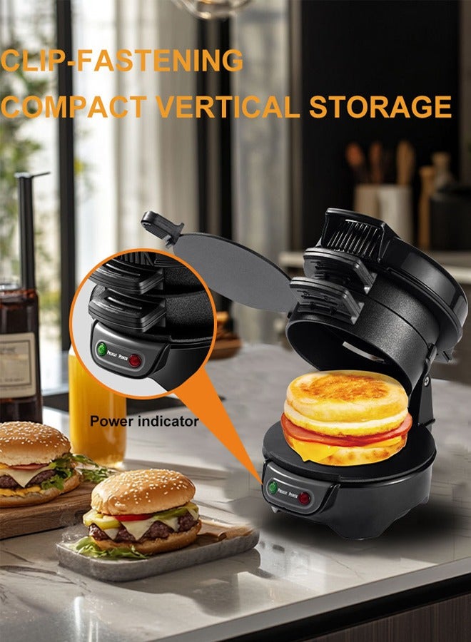 sokany Breakfast Sandwich Maker with Egg Cooker Ring,Customize Ingredients, Multifunctional Burger Press Machine,Non-Stick Coated Plates & Indicator Light,Perfect for English Muffins, Hamburgers,Croissants, Mini Waffles,SK-08033  - Image 3