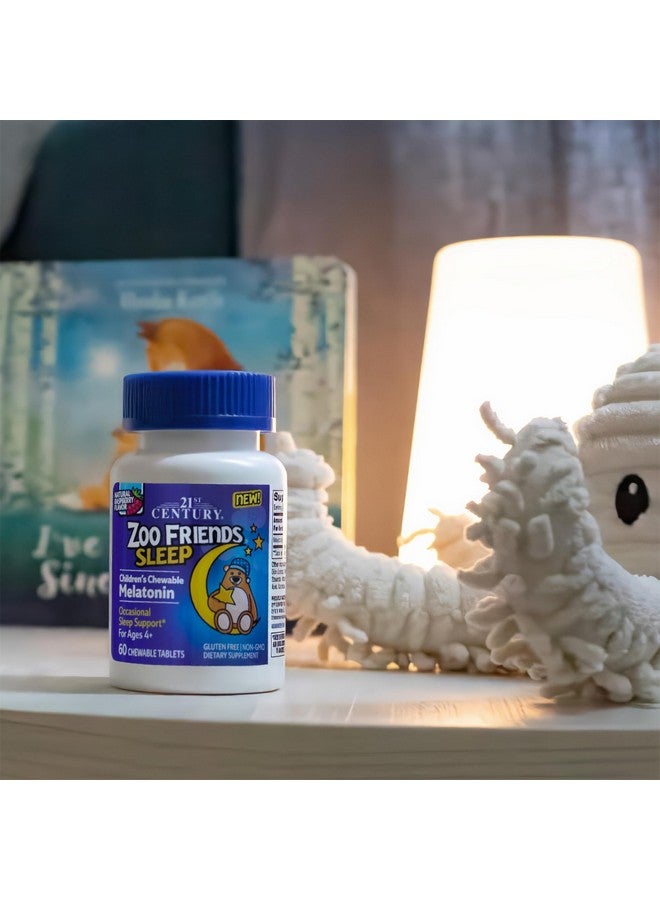 21st Century Zoo Friends Sleep Chewable Melatonin, Raspberry Flavor, 60 Count - Image 5