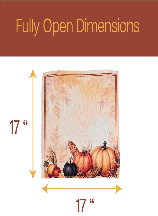 Kadut Thanksgiving Fall Harvest Turkey Cloth Napkins (17x17 Inch) Set of 4 | Heavy Duty Fabric | Stain Proof Napkins for Harvest, Holiday, Fall, Parties, Christmas - Image 2