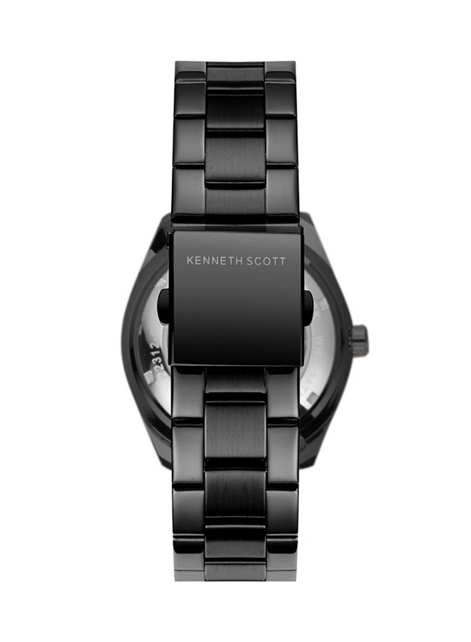 KENNETH SCOTT ساعة يد كرونوغراف من الفولاذ المقاوم للصدأ K22312-BBBB - Image 3