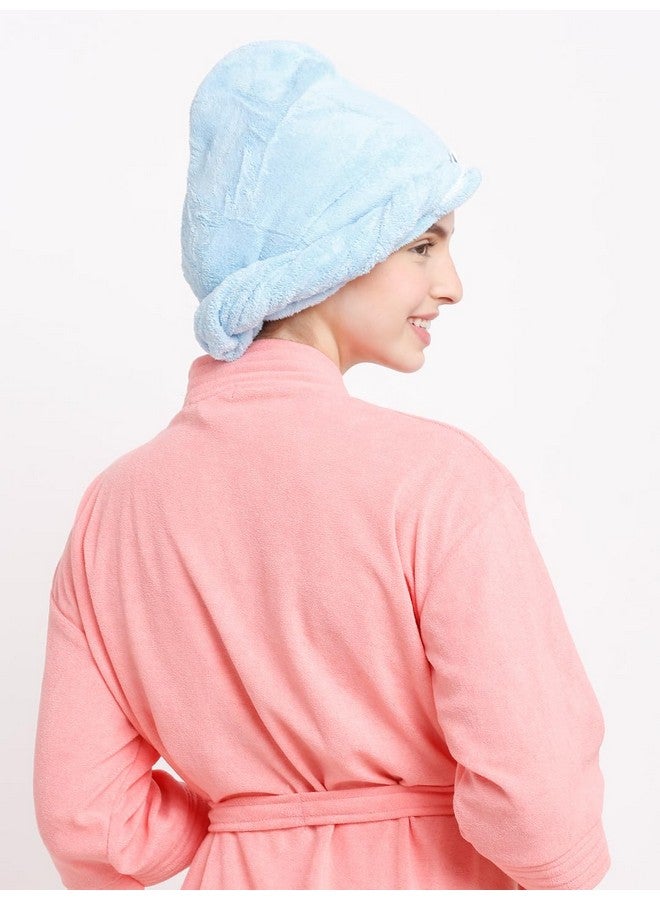 Cortina Microfiber Hair Towel Cap Soft Absorbent Quick Drying Cap For Curly Thick Hair Wrap Cap For Women Girlspack Of 1Blue - Image 3