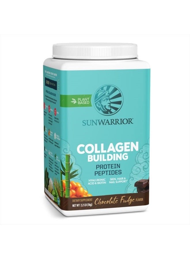 Sunwarrior Vegan Collagen Protein Powder Plant-Based | Hyaluronic Acid Minerals Biotin Soy Free Dairy Free Gluten Free Non-GMO | Chocolate 40 Servings | Collagen Building Peptides - Image 1
