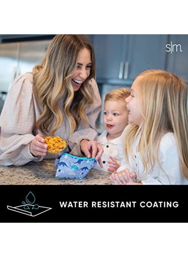 Simple Modern أكياس وجبات خفيفة قابلة لإعادة الاستخدام من نيكيلوديون فياكوم للأطفال | آمنة للطعام، خالية من BPA، خالية من الفثالات، سحاب بوليستر | قابلة للغسل وإعادة التعبئة | مجموعة إيلي | 3 عبوات | اتحاد السلاحف النينجا TMNT - Image 5