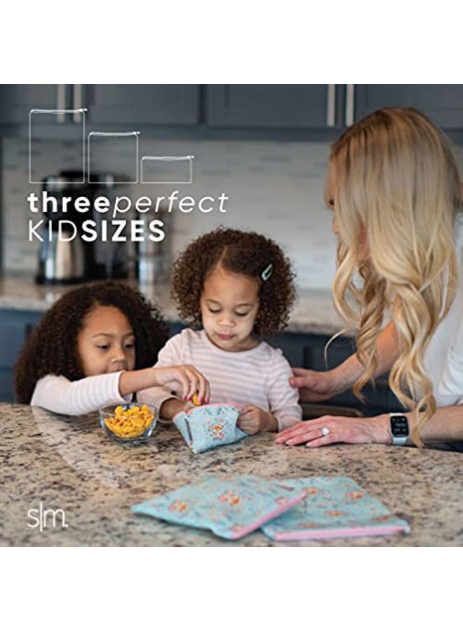 Simple Modern أكياس وجبات خفيفة قابلة لإعادة الاستخدام من نيكيلوديون فياكوم للأطفال | آمنة للطعام، خالية من BPA، خالية من الفثالات، سحاب بوليستر | قابلة للغسل وإعادة التعبئة | مجموعة إيلي | 3 عبوات | اتحاد السلاحف النينجا TMNT - Image 3