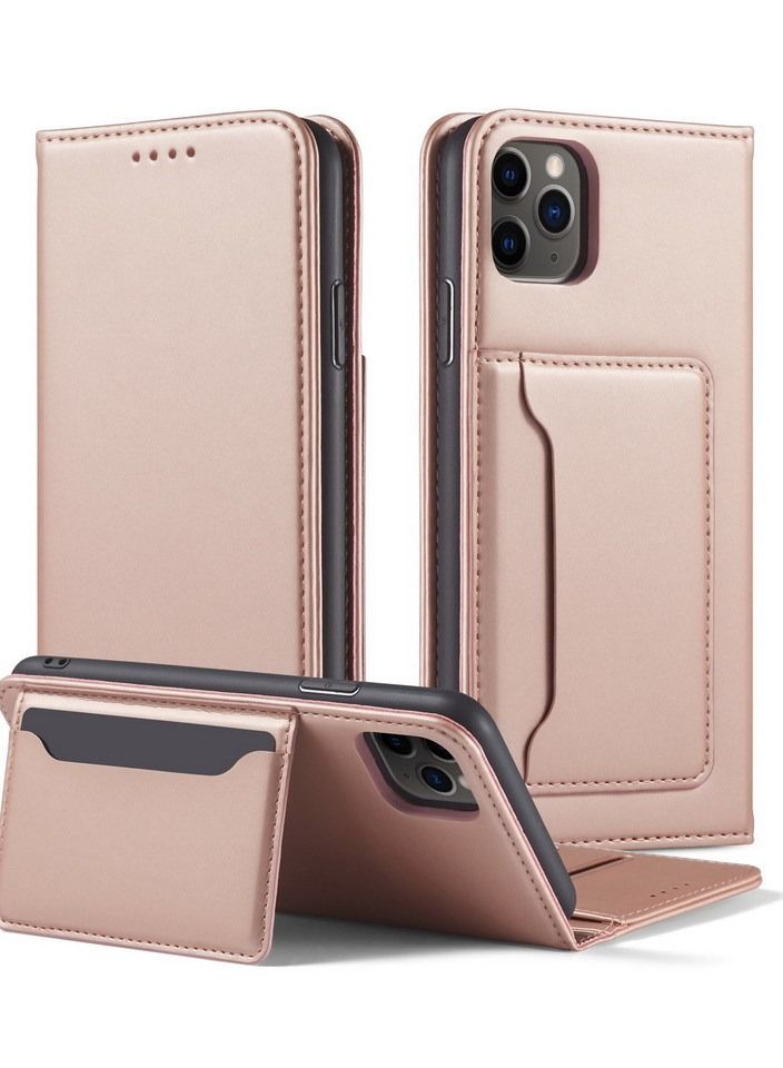 Loquat Suitable For iPhone Solid Color Flip Type Anti-fall Mobile Phone  Case - Image 1