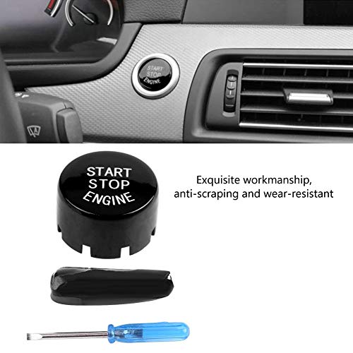 Keenso غطاء زر تشغيل وإيقاف محرك السيارة لفئات F20 F21 F22 F23 F30 F31 F32 F33 F10 F11 G30 F12 F13 F01 F02 (أسود) - Image 3