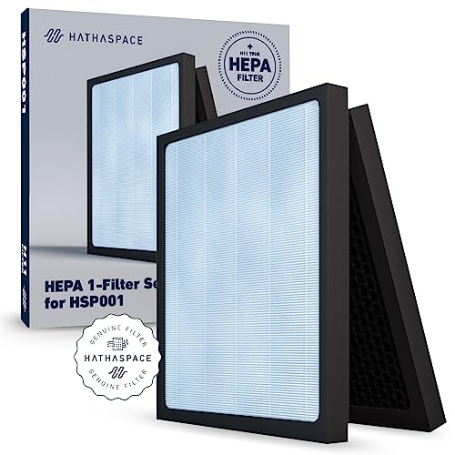 HATHASPACE HSP001 True HEPA Filter Replacement, 4-Stage Air Purifier Filter with Activated Carbon, Pre-Filter & Cold Catalyst, Captures 99.97% of Dust, Smoke, Odors, VOCs, Easy Install, 1 Pack - Image 1