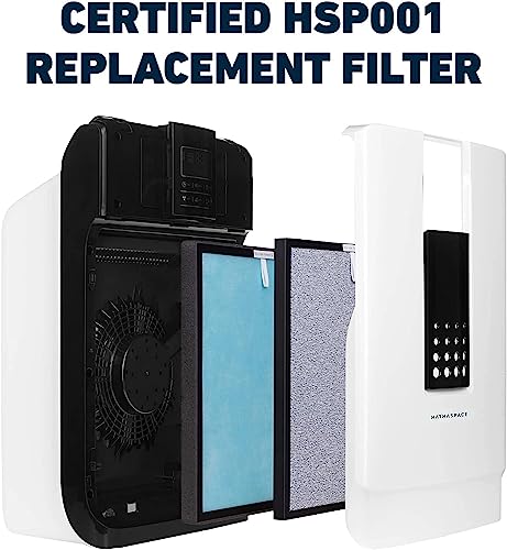 HATHASPACE HSP001 True HEPA Filter Replacement, 4-Stage Air Purifier Filter with Activated Carbon, Pre-Filter & Cold Catalyst, Captures 99.97% of Dust, Smoke, Odors, VOCs, Easy Install, 1 Pack - Image 2
