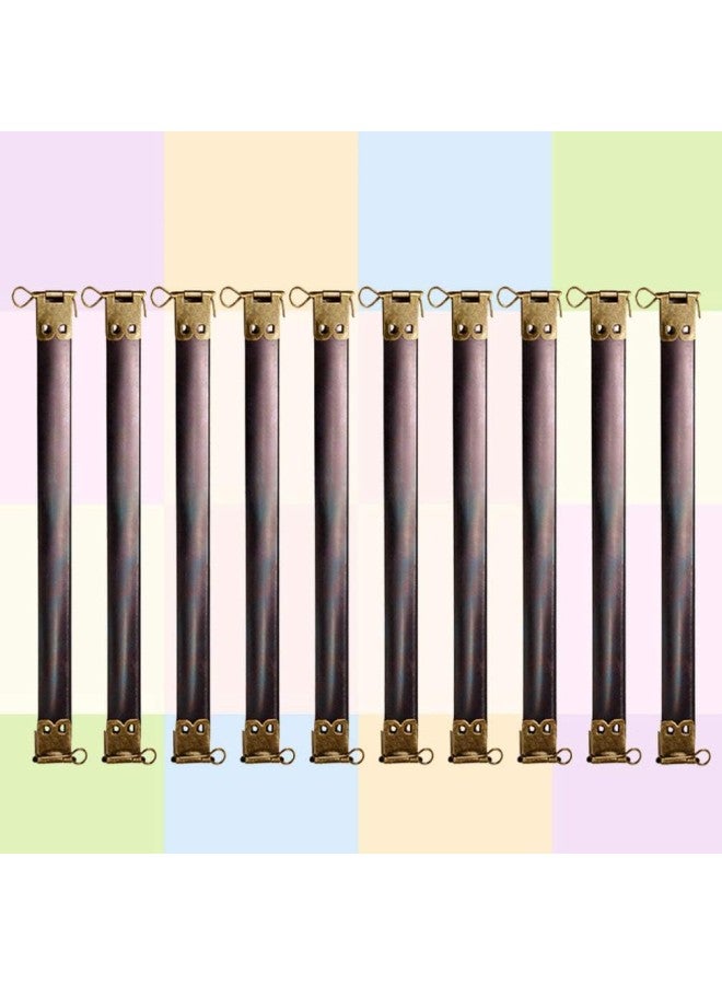 klarako Purse Clasp 10pcs 12cm Metal Internal Flex Frames Handbag Hinges Spring Clip Kiss Clasp Bag for DIY Craft Coin Purse Sewing Making Bronze Purse Making Supplies 