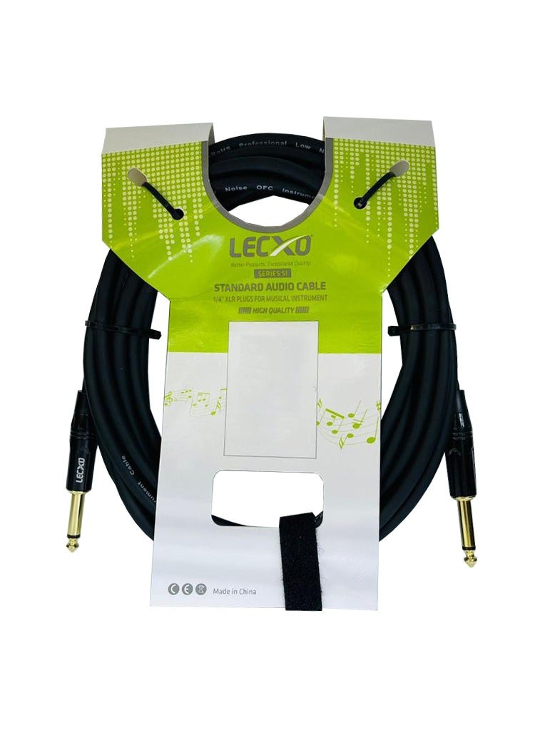 ليكسو كابل صوت للكهرباء/الجيتار الجهير/لوحة المفاتيح، مقبس أحادي إلى مقبس أحادي - 5M - Image 1