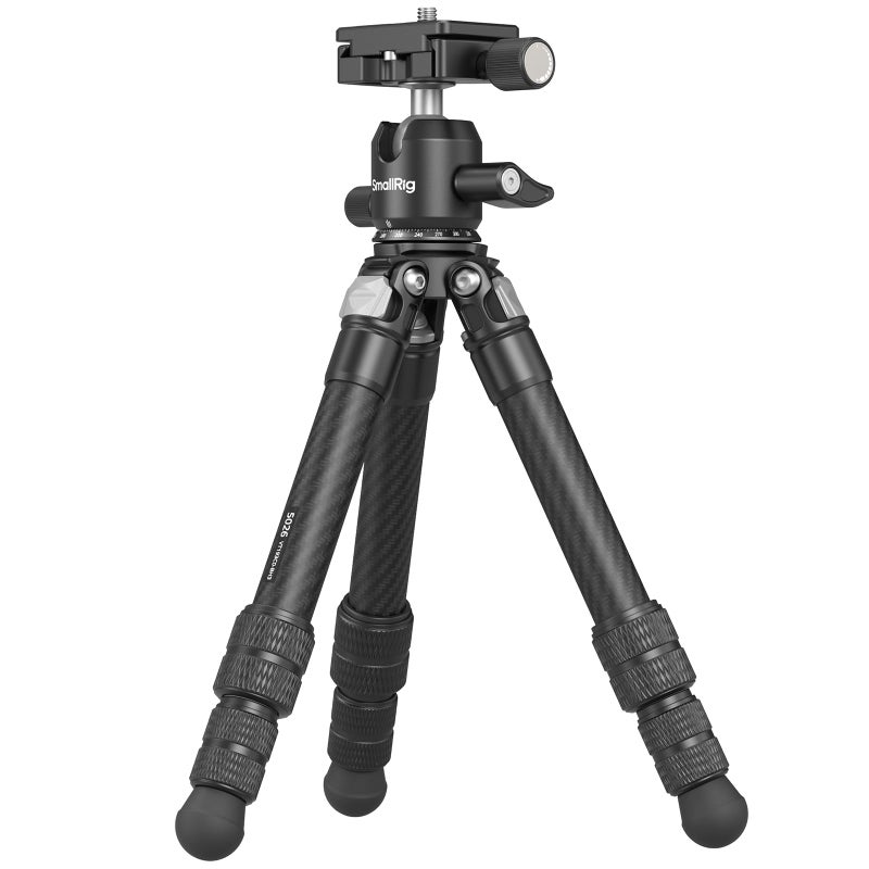 SmallRig Carbon Fiber Mini Desktop Tripod, 15.5'' / 39.5cm Compact Pocket Tabletop Tripod Kit with 360Â° Ball Head, Built-in QR Plate for Arca, Ball Head Capacity 3kg / 6.6lb for Cameras, DSLRs, Lenses - Image 1
