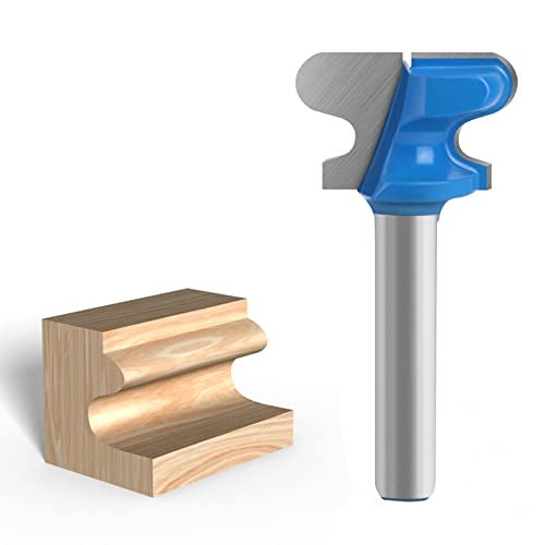 LEPEVNEY End Milling Cutter Bit Finger Pull Bit Router Bit Drawer Pull 1/4" Shank Stool Molding Cutter 1" Cutting Dia, Pack of 1, Blue or Black - Image 1