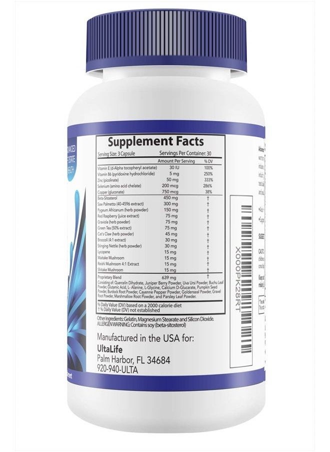 UltaLife - UltaLife Advanced Saw Palmetto Prostate Supplement For Men w/ Beta Sitosterol + #1 Rated Best Health Formula to Reduce Urge For Frequent Urination, DHT Blocker, Improve Sleep, Performance- 90 Capsules - Image 1