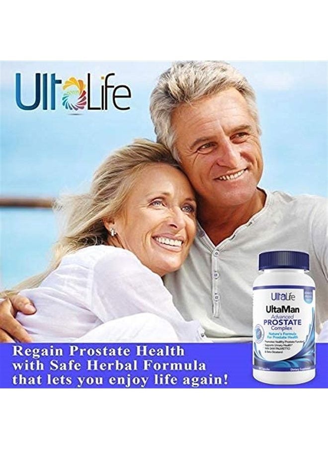 UltaLife - UltaLife Advanced Saw Palmetto Prostate Supplement For Men w/ Beta Sitosterol + #1 Rated Best Health Formula to Reduce Urge For Frequent Urination, DHT Blocker, Improve Sleep, Performance- 90 Capsules - Image 1