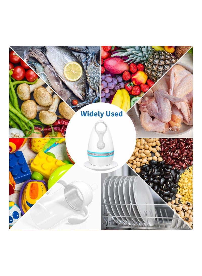 SYOSI Fruit and Vegetable Cleaning Machine, Portable Aqua Pure Purifier Device for Washing Food Like Fruit, Vegetable, Rice, Meat, Fish and Cleaning Tableware - Image 3