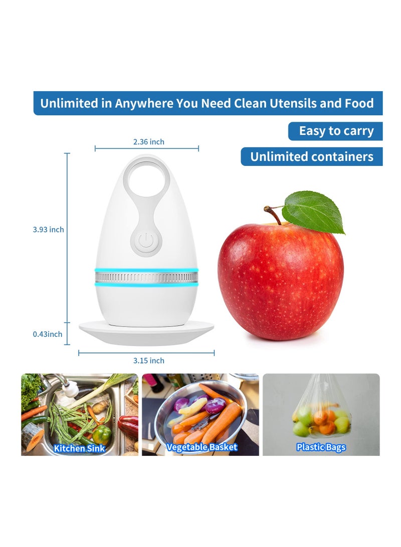 SYOSI Fruit and Vegetable Cleaning Machine, Portable Aqua Pure Purifier Device for Washing Food Like Fruit, Vegetable, Rice, Meat, Fish and Cleaning Tableware - Image 5