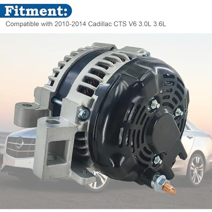 sen SHOW 104210200 Alternator 140A Compatible with 2010-2014 Cadillac CTS V6 3.0L 3.6L 12V Replacement 20821397,104210-200111508N - Image 2