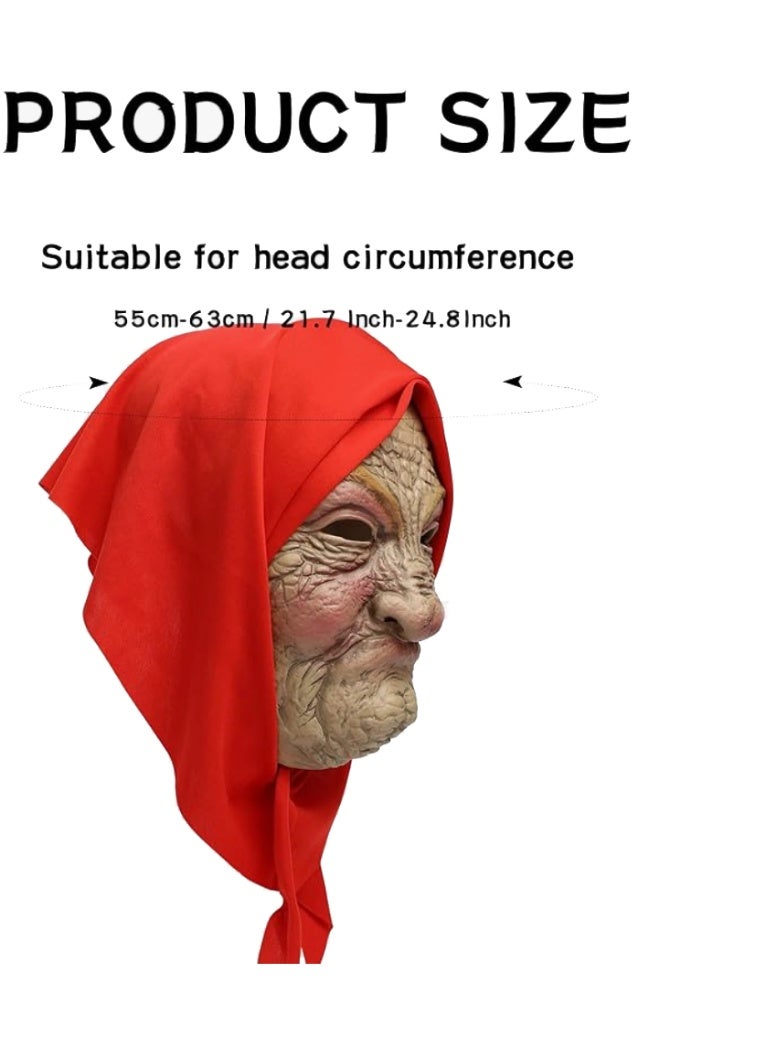 Realistic Granny Masks - Lifelike Elderly Face Masks for Costumes, Pranks, and Parties - Image 4