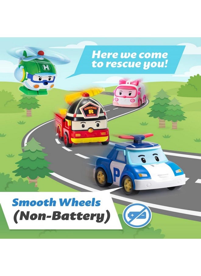 Robocar Poli Transforming Robot 4 Transformable Action Toy Figure Vehicles Police Emergency Vehicle Playset Holiday Birthday Rescue Car Toys Gift For Boys Girls Age 1 2 3 4 5  - Image 3