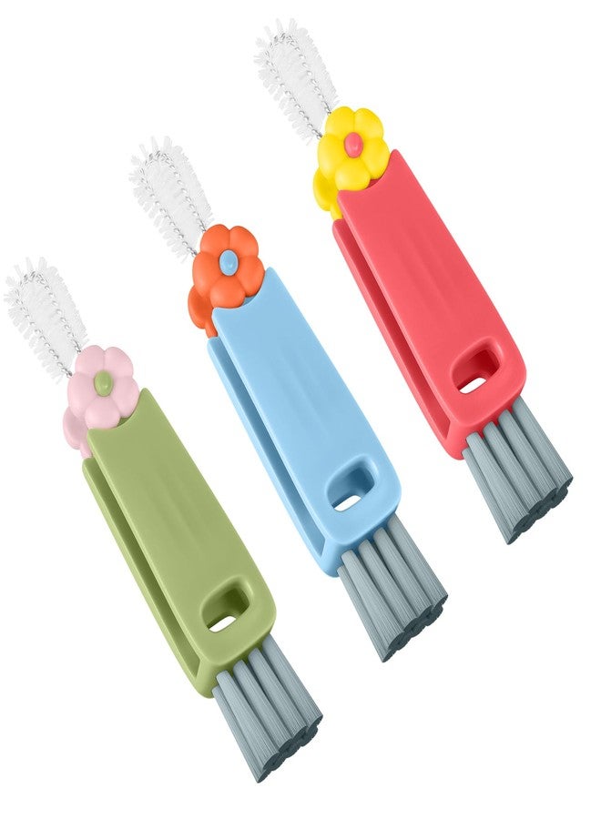 Vanjua 3 in 1 Cup Lid Gap Cleaning Brush Set, Multifunctional Bottle Cleaning Brush, Cup Lid Gap Cleaner, Home Kitchen Crevice Brush Tools (3 Pack) - Image 1