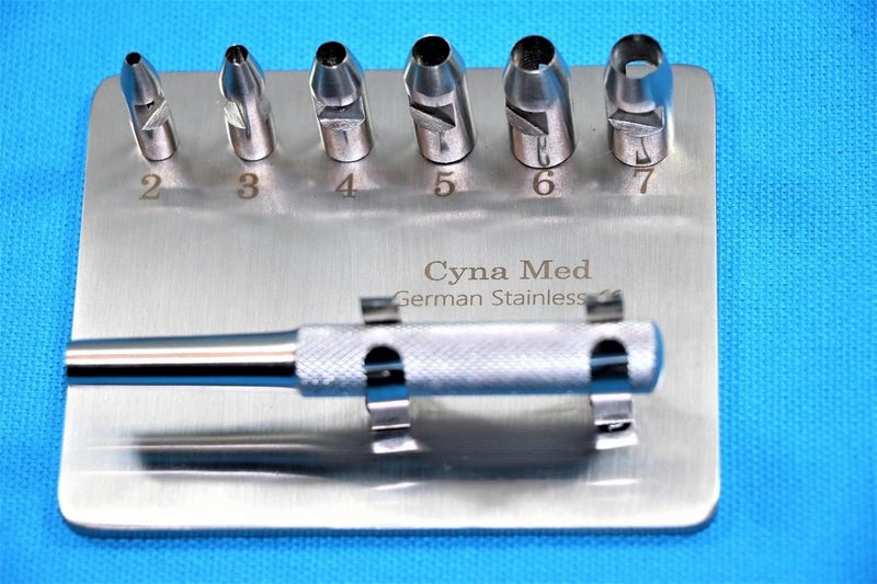 CYNAMED German Grade Keyes Dermal Punch 4 inches Set Instruments Dermatology - Image 5