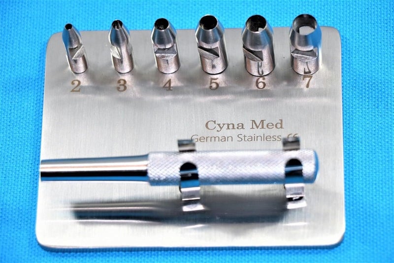 CYNAMED German Grade Keyes Dermal Punch 4 inches Set Instruments Dermatology - Image 3