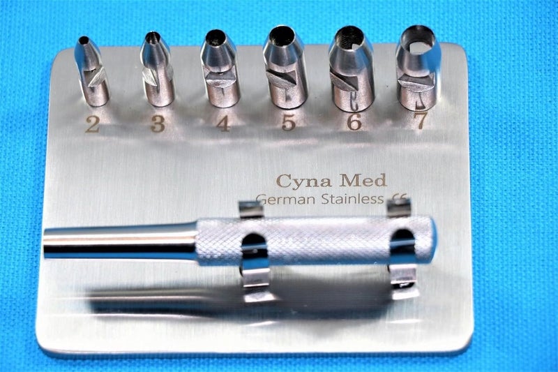 CYNAMED German Grade Keyes Dermal Punch 4 inches Set Instruments Dermatology - Image 2