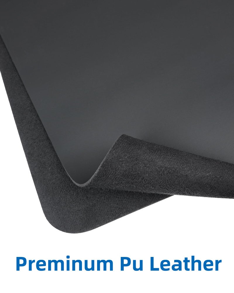 AFIING Leather Desk Pad Blotter,Mouse Pad,Office Desk Mat, Non-Slip PU Leather Desk mat,Large Desk mat,Waterproof Keyboard mat for Office/Home/Decor (Black,31.5" x 15.7") - Image 2
