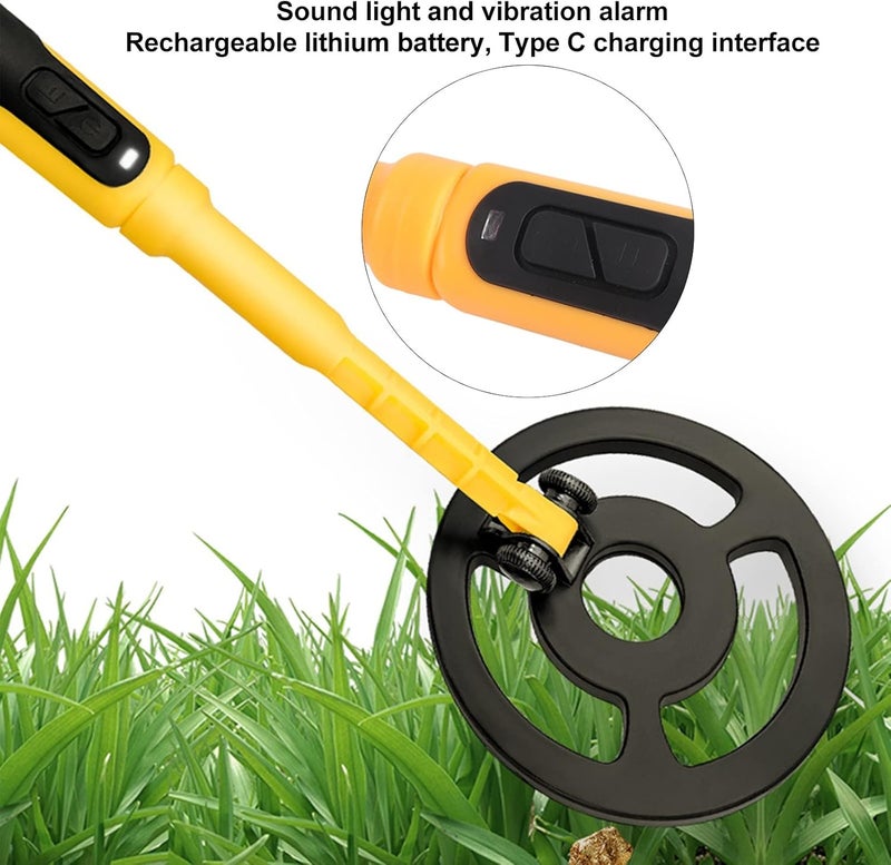 klarako Underwater Metal Detector, IP68 Waterproof Handheld Metal Detector Pinpointer with 5.9 Inch Search Coil and Light and Vibration Alarm Rechargable Gold Detector for Adults Kids - Image 4