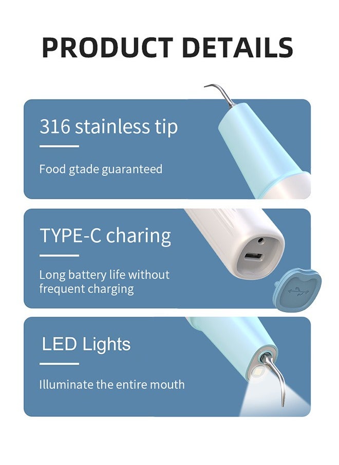 Generic - Electric Dental Calculus Remover with LED Light, Plaque Remover, Ultrasonic Vibration Scalers (Blue) - Image 1