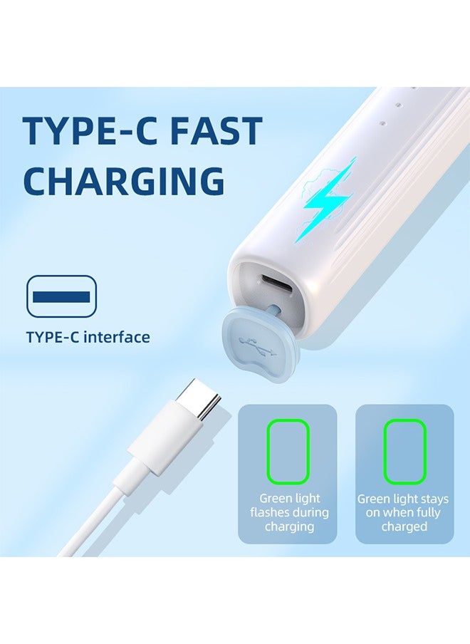 Generic - Electric Dental Calculus Remover with LED Light, Plaque Remover, Ultrasonic Vibration Scalers (Blue) - Image 1