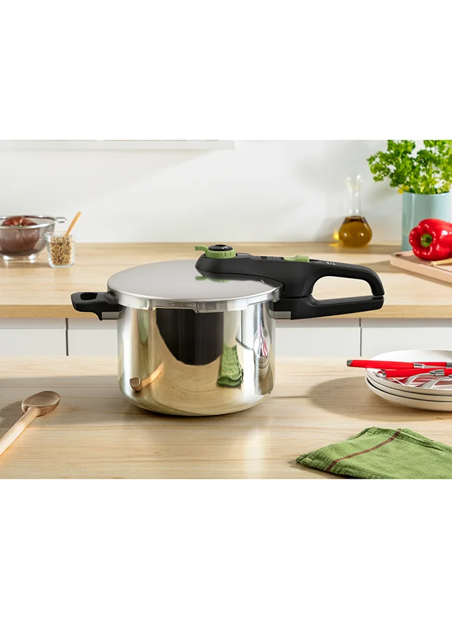 Tefal TEFAL Secure Trendy 6L+4L Pressure Cookers Set | Fast Cooking | Attractive Design | 2 Programs | Safe | Induction Compatible | 2 Years Warranty | P2584300