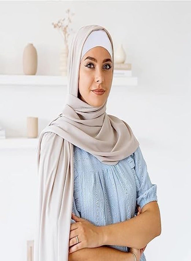 كابتن تيك 4 قطع من كابات الحجاب الداخلية للنساء، تحت الحجاب الإسلامي، كابات الحجاب الداخلية بإغلاق خلفي برباط - Image 3