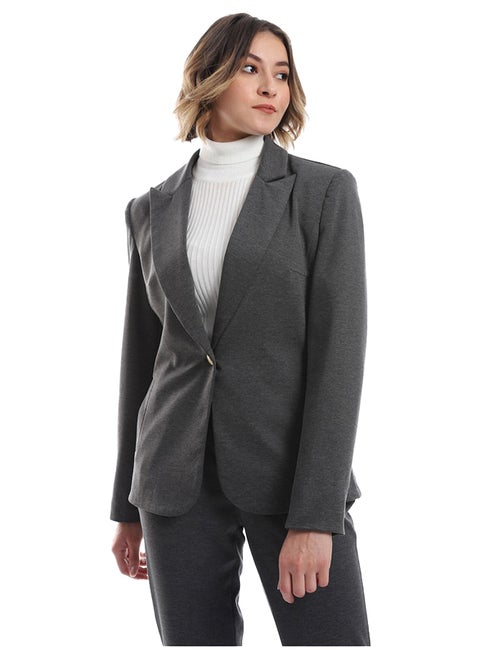 Single Buttoned Basic Blazer