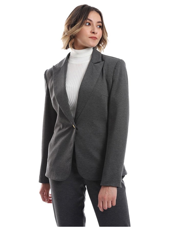Esla Single Buttoned Basic Blazer  - Image 1