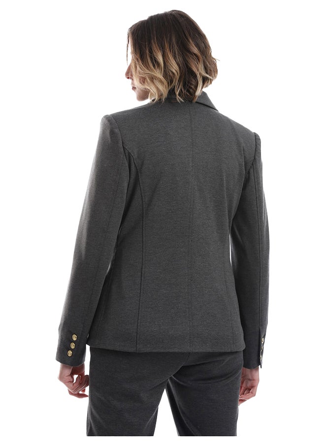Esla Single Buttoned Basic Blazer  - Image 3