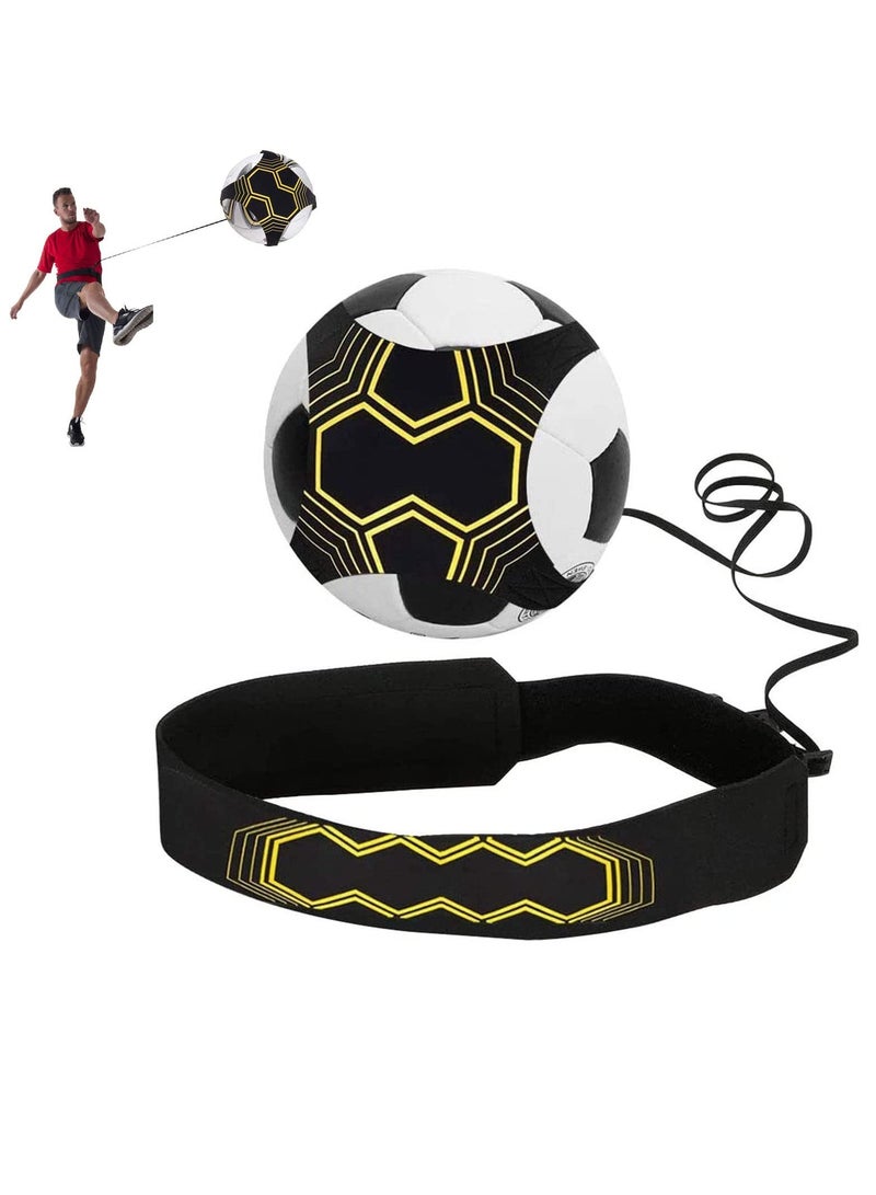 SYOSI Football Kick Trainer Training Equipment Soccer Aid Skills Improvement Solo Practice for Kids Adults Hands Free Universal Fits All Size Footballs  - Image 1