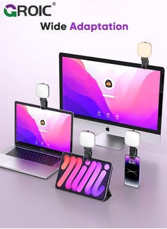 GROIC Selfie Light for iPhone- Rechargeable LED Phone Light Clip with 3 Light Modes, Portable Light for TikTok, Makeup, Vlog, Selfie, Live Stream, for iPhone, Android, iPad, Laptop  - Image 3