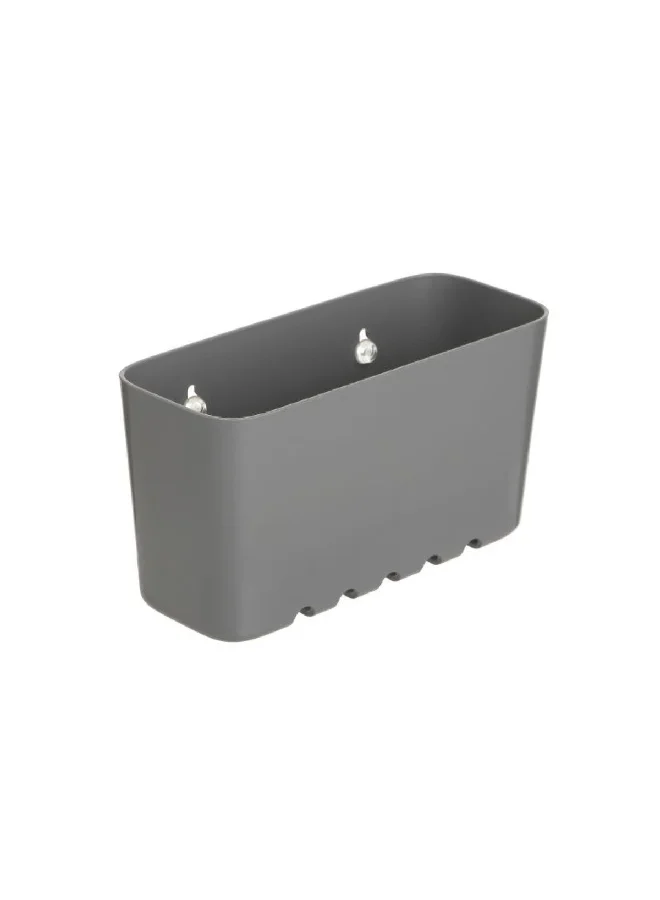 TATAY Strong and Durable High Quality Polypropylene Suction Bathroom Storage Basket Dark Grey 19.8 x 10.8 x 9.2 cm 4520100