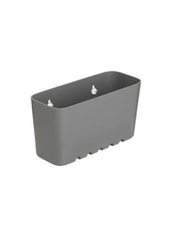TATAY Strong and Durable High Quality Polypropylene Suction Bathroom Storage Basket Dark Grey 19.8 x 10.8 x 9.2 cm 4520100  - Image 2