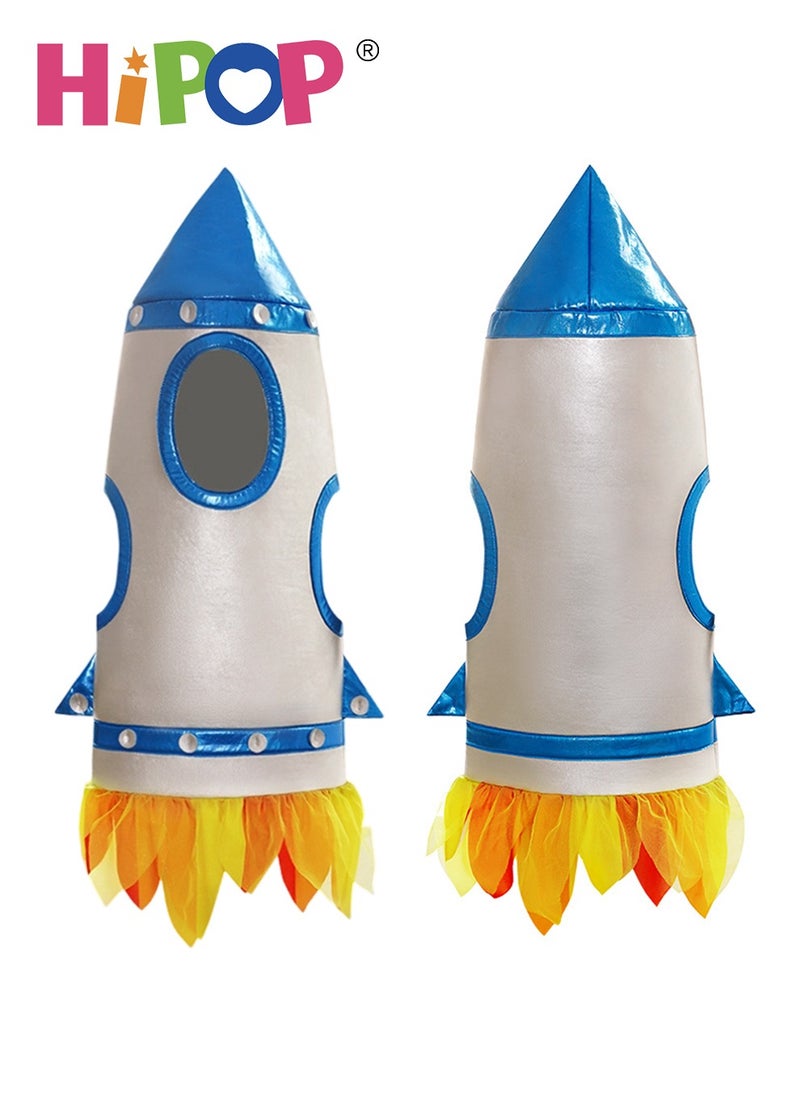 HIPOP - Rocket Costumes for Kids,Astronaut Pretend Play,Suitable for Ages 5-12,Holiday Party Atmosphere Props,Cosplay Costume for Kids - Image 1