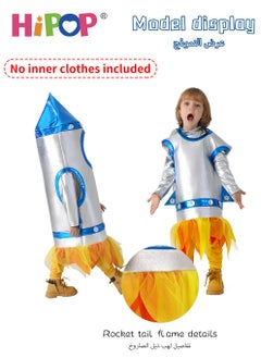 HIPOP Rocket Costumes for Kids,Astronaut Pretend Play,Suitable for Ages 5-12,Holiday Party Atmosphere Props,Cosplay Costume for Kids  - Image 3