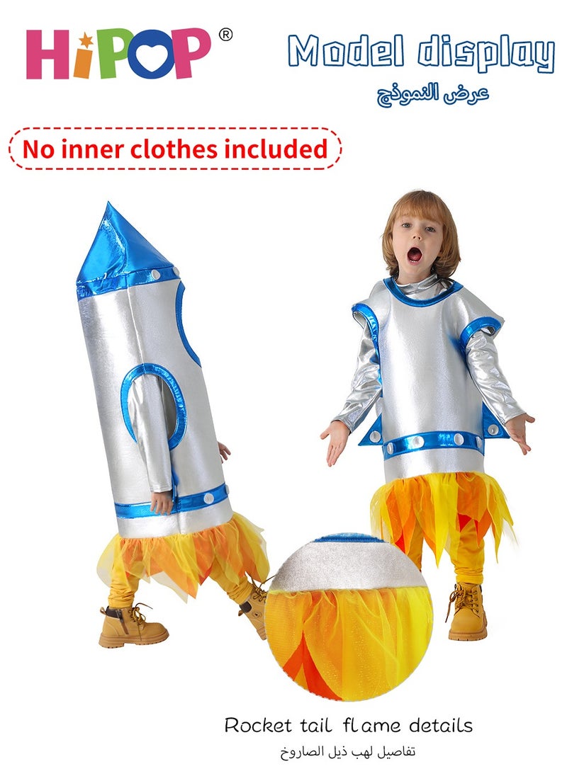 HIPOP - Rocket Costumes for Kids,Astronaut Pretend Play,Suitable for Ages 5-12,Holiday Party Atmosphere Props,Cosplay Costume for Kids - Image 1