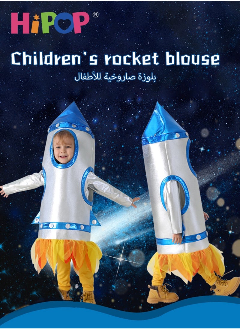 HIPOP - Rocket Costumes for Kids,Astronaut Pretend Play,Suitable for Ages 5-12,Holiday Party Atmosphere Props,Cosplay Costume for Kids - Image 1