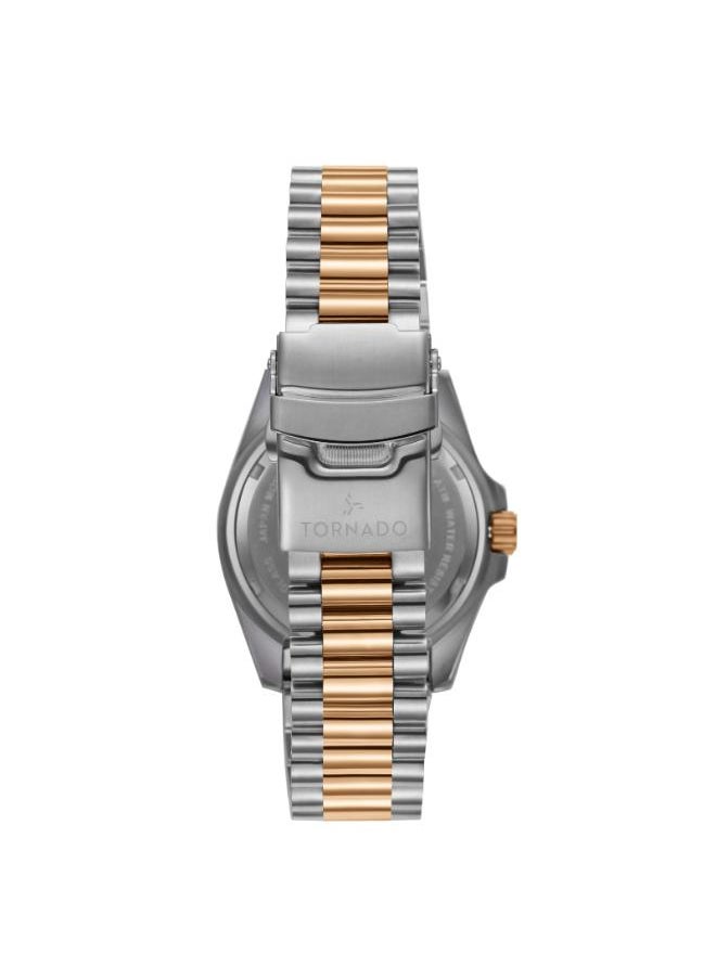 TORNADO Tornado LUMINA ANALOG T22001-KBKB Men's Analog Display Watch & Stainless Steel Strap Two Tone Rose Gold  - Image 3