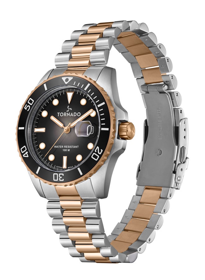 TORNADO Men's Stainless Steel Analog Watch T22001-KBKB - 42 mm - Image 2