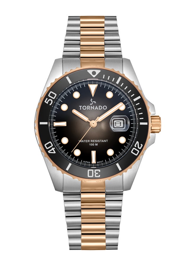 TORNADO Men's Stainless Steel Analog Watch T22001-KBKB - 42 mm - Image 1